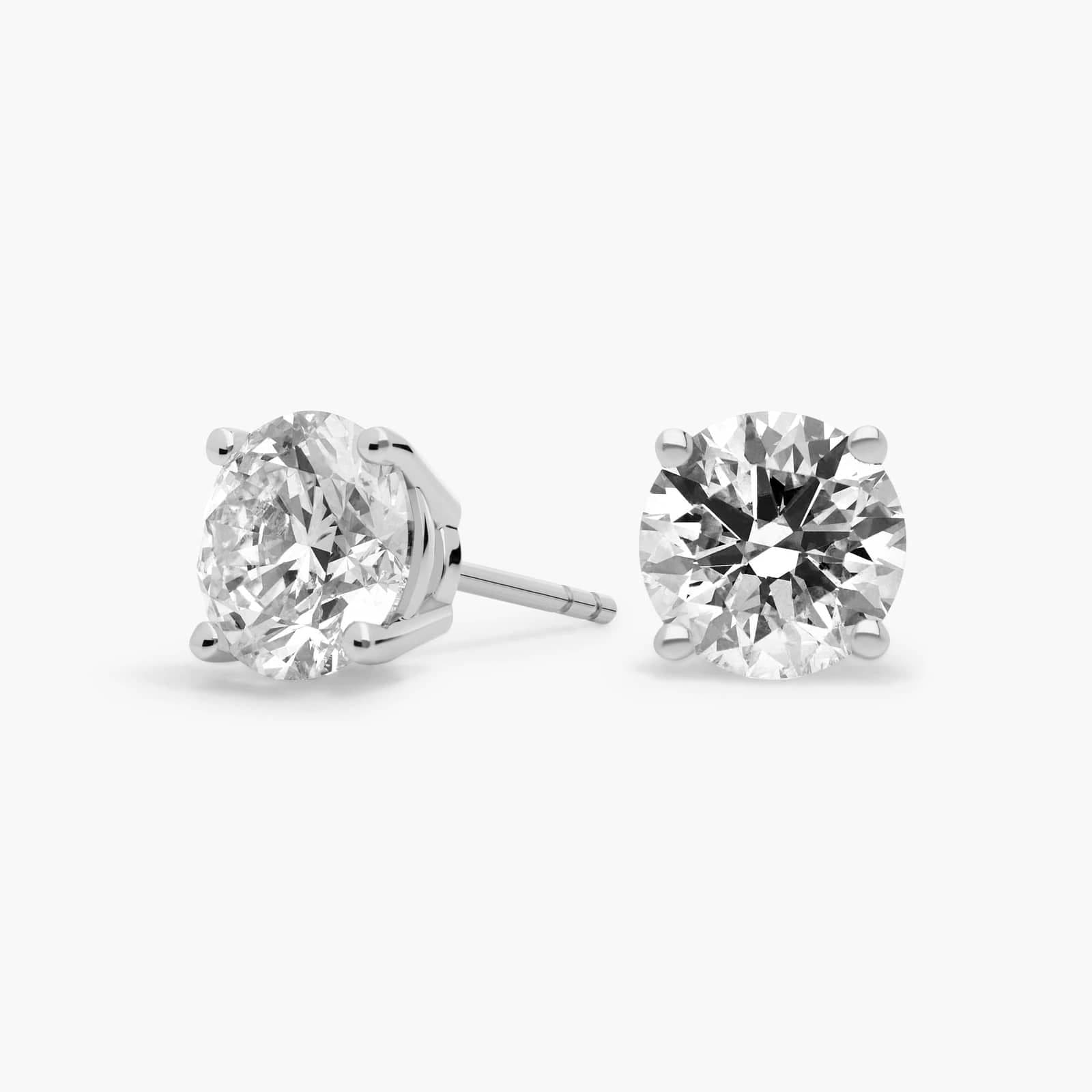Eterna Round Diamond Stud Earrings